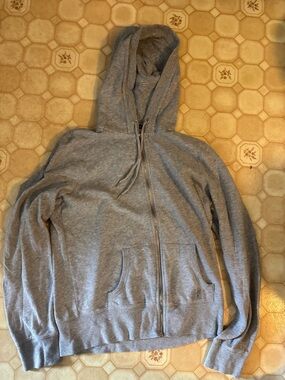 Victoria's Secret Gray Zip-Up Hoodie with Hood